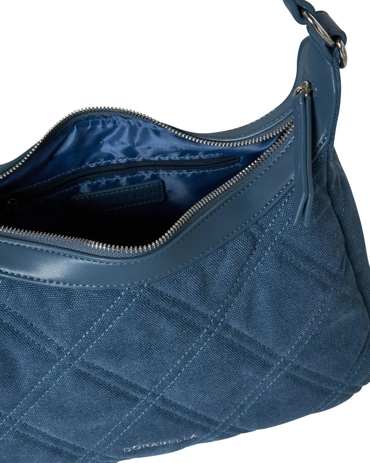 Hobo bag in denim trapuntato DENIM - Image 4