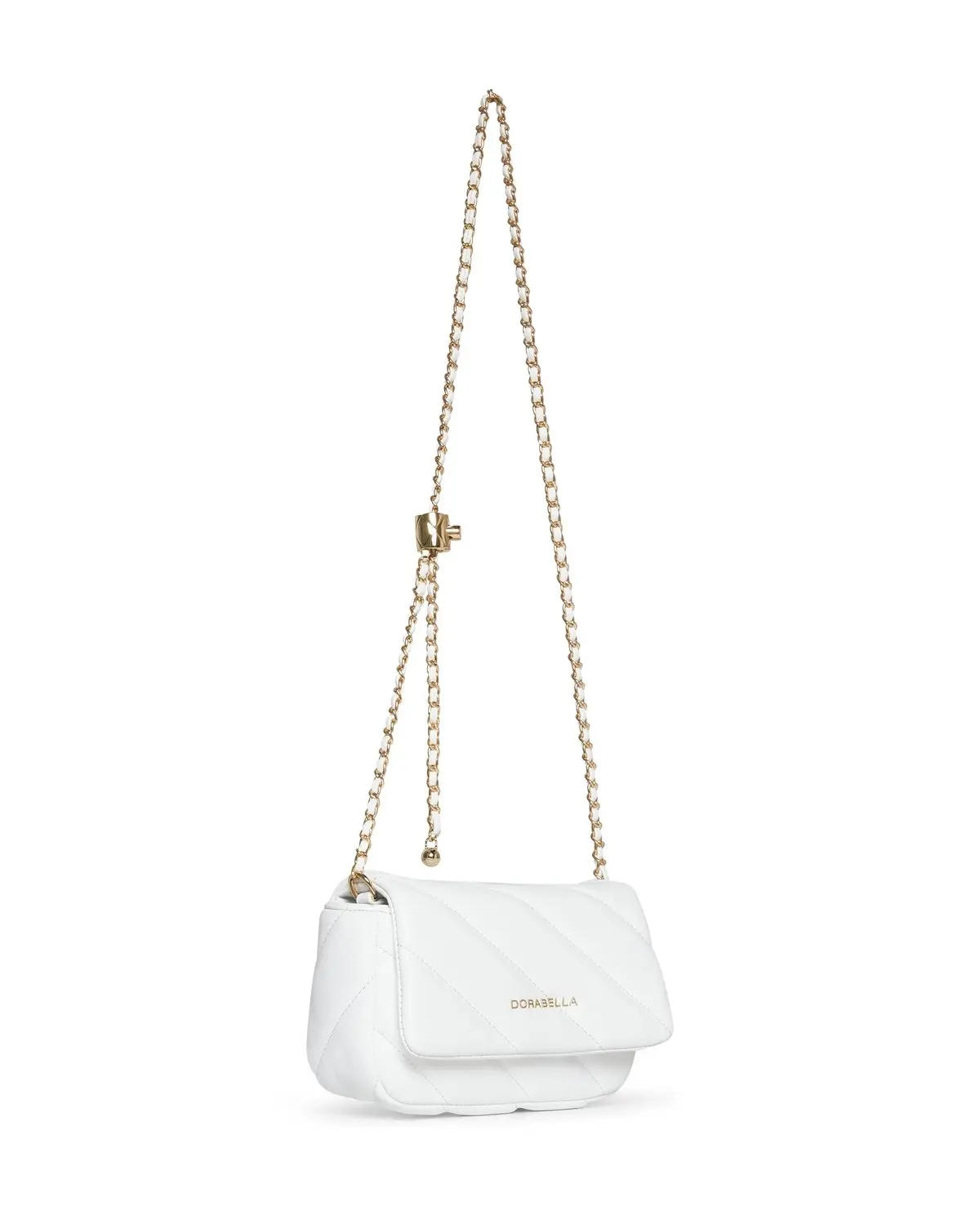 Mini bag con tracolla a catena intrecciata BIANCO - Image 2