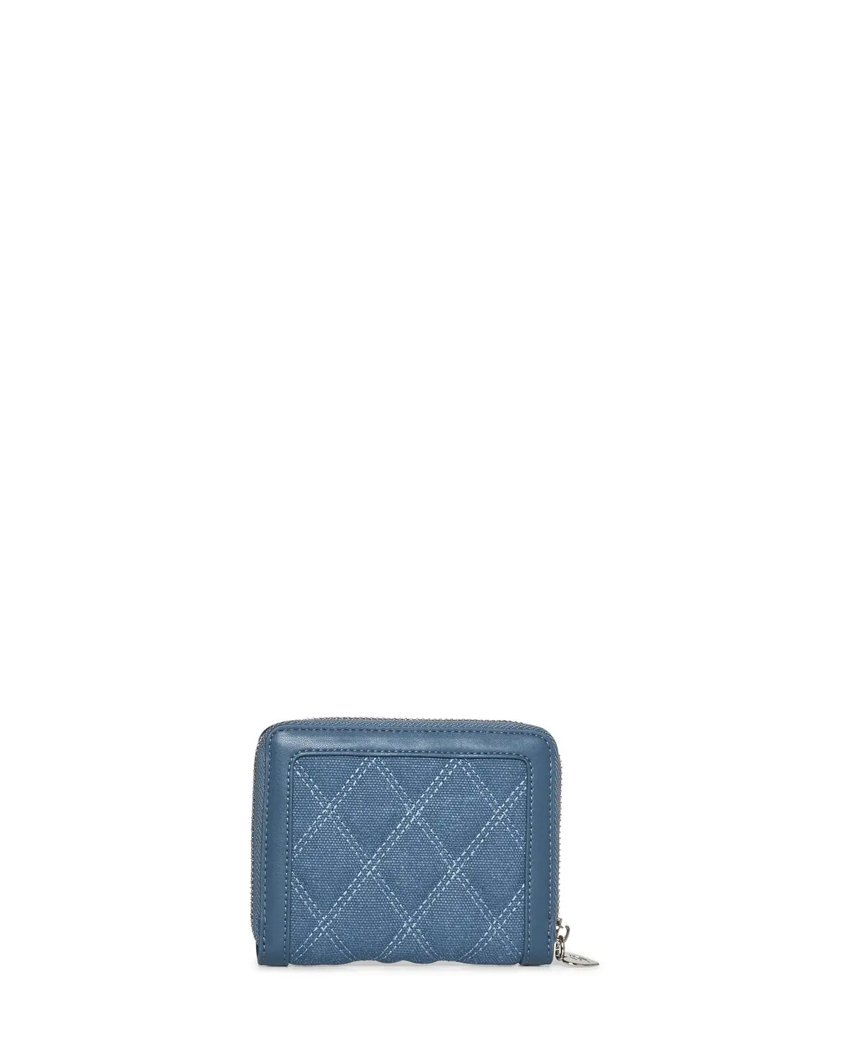 Portafogli in denim trapunatato con zip esterna DENIM - Image 2