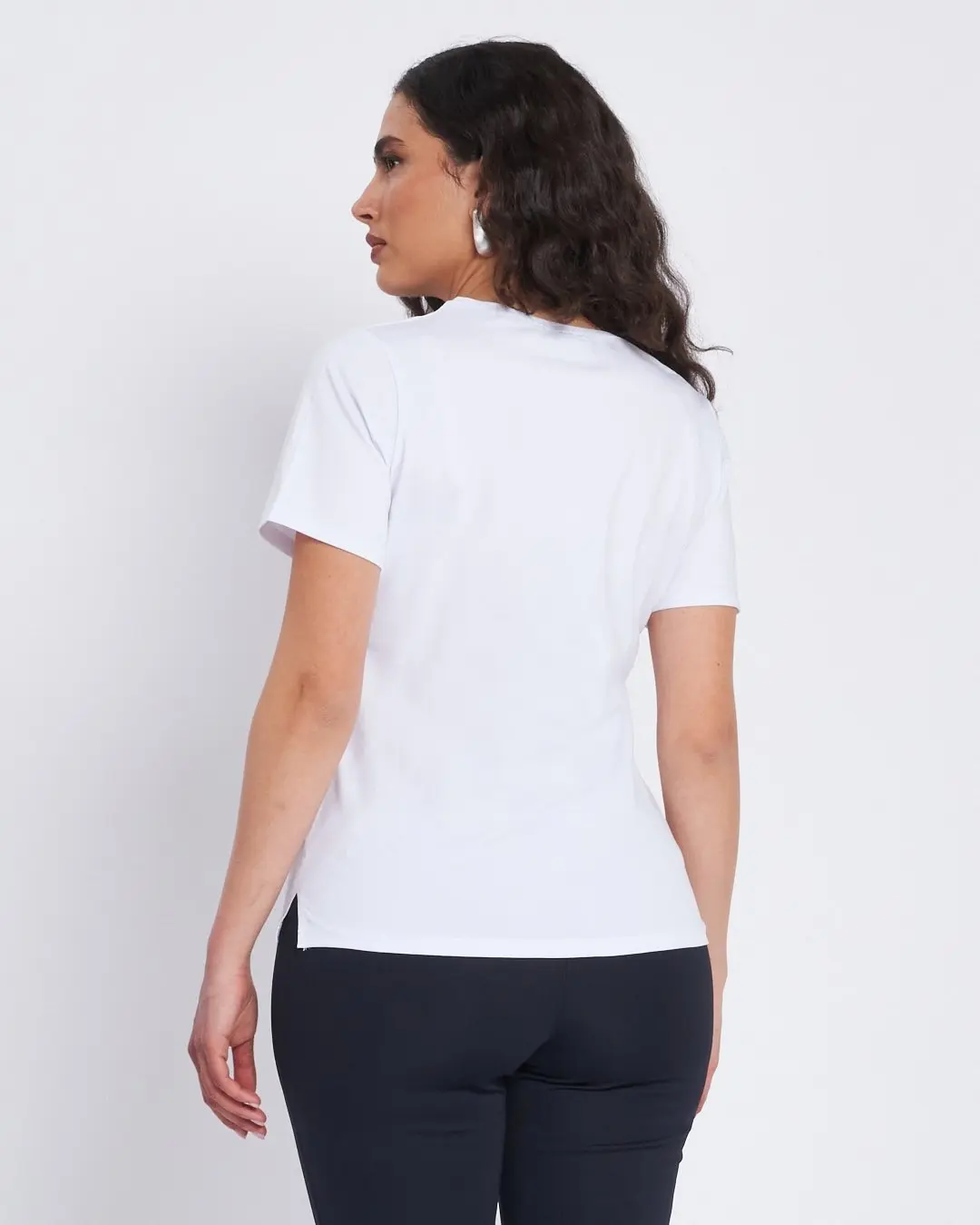 T-shirt con stampa frontale BIANCO - Image 4