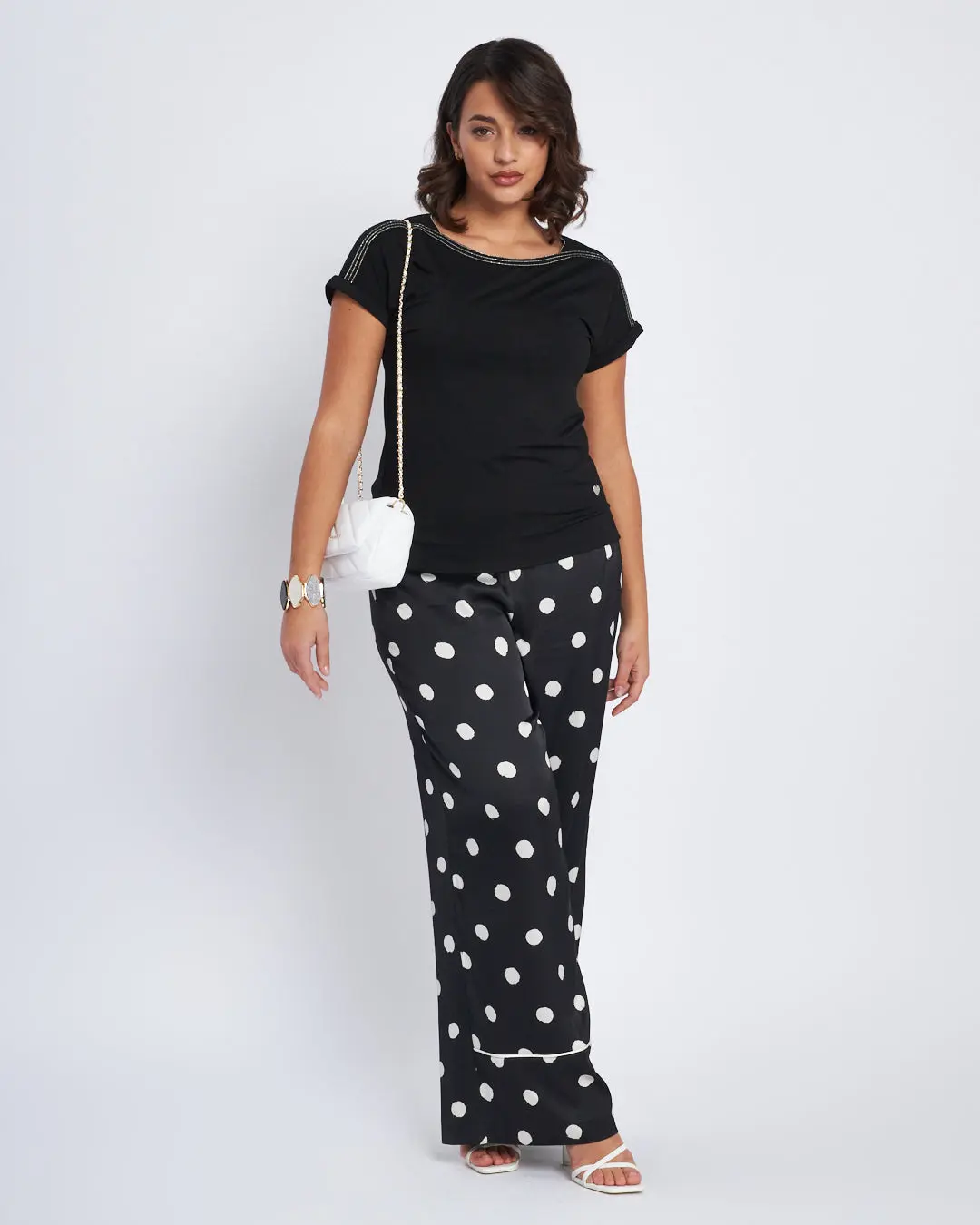 T-shirt con carre' e microchain applicata - Image 10