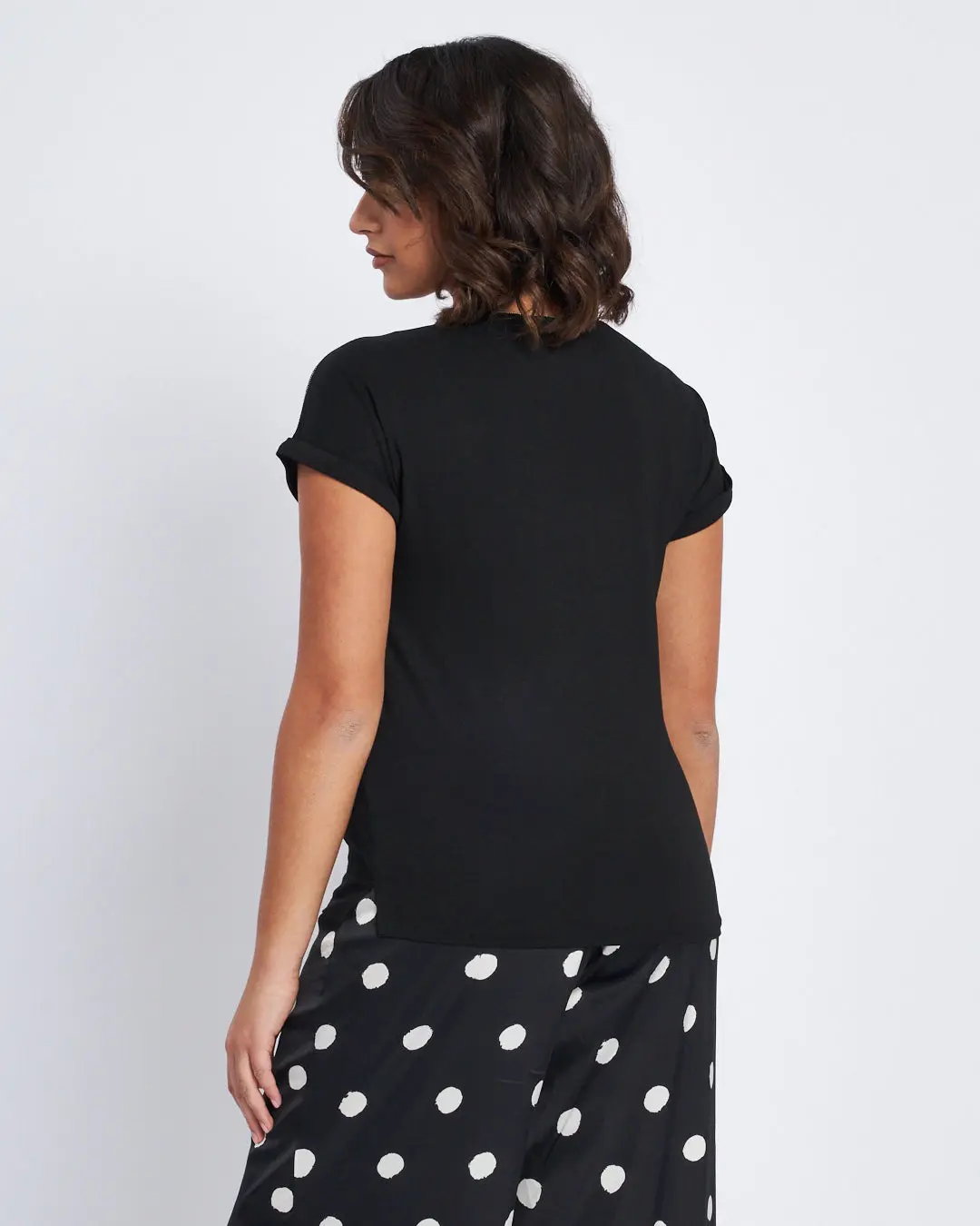 T-shirt con carre' e microchain applicata - Image 9