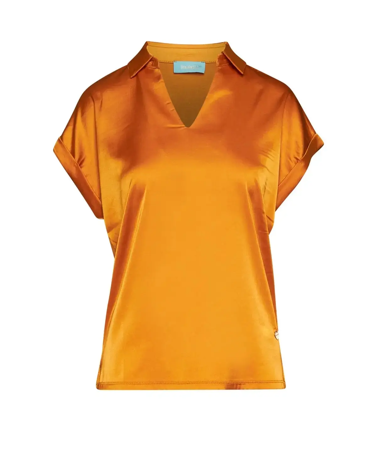 T-shirt in misto viscosa e raso CURCUMA