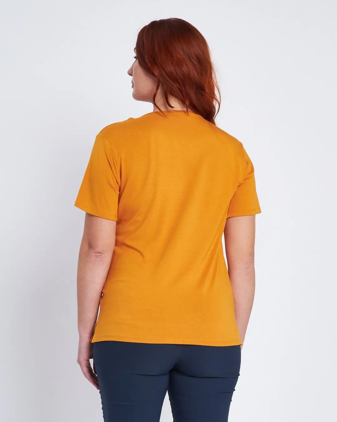 T-shirt con inserto effetto rete CURCUMA - Image 4