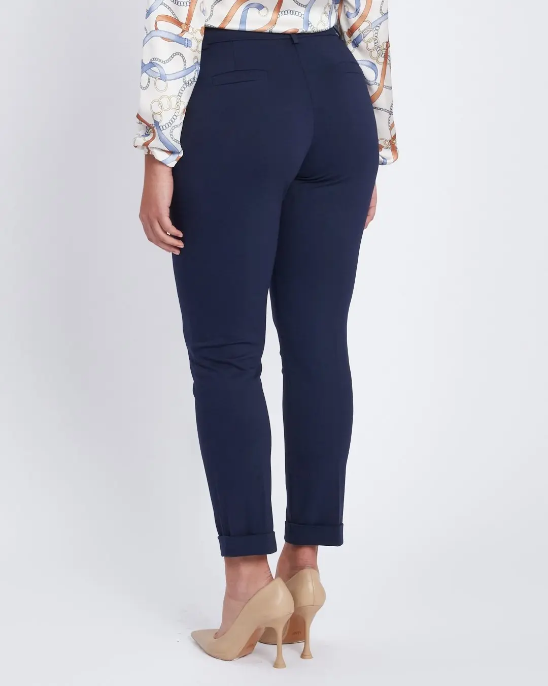 Pantalone con risvolto sul fondo BLU - Image 3
