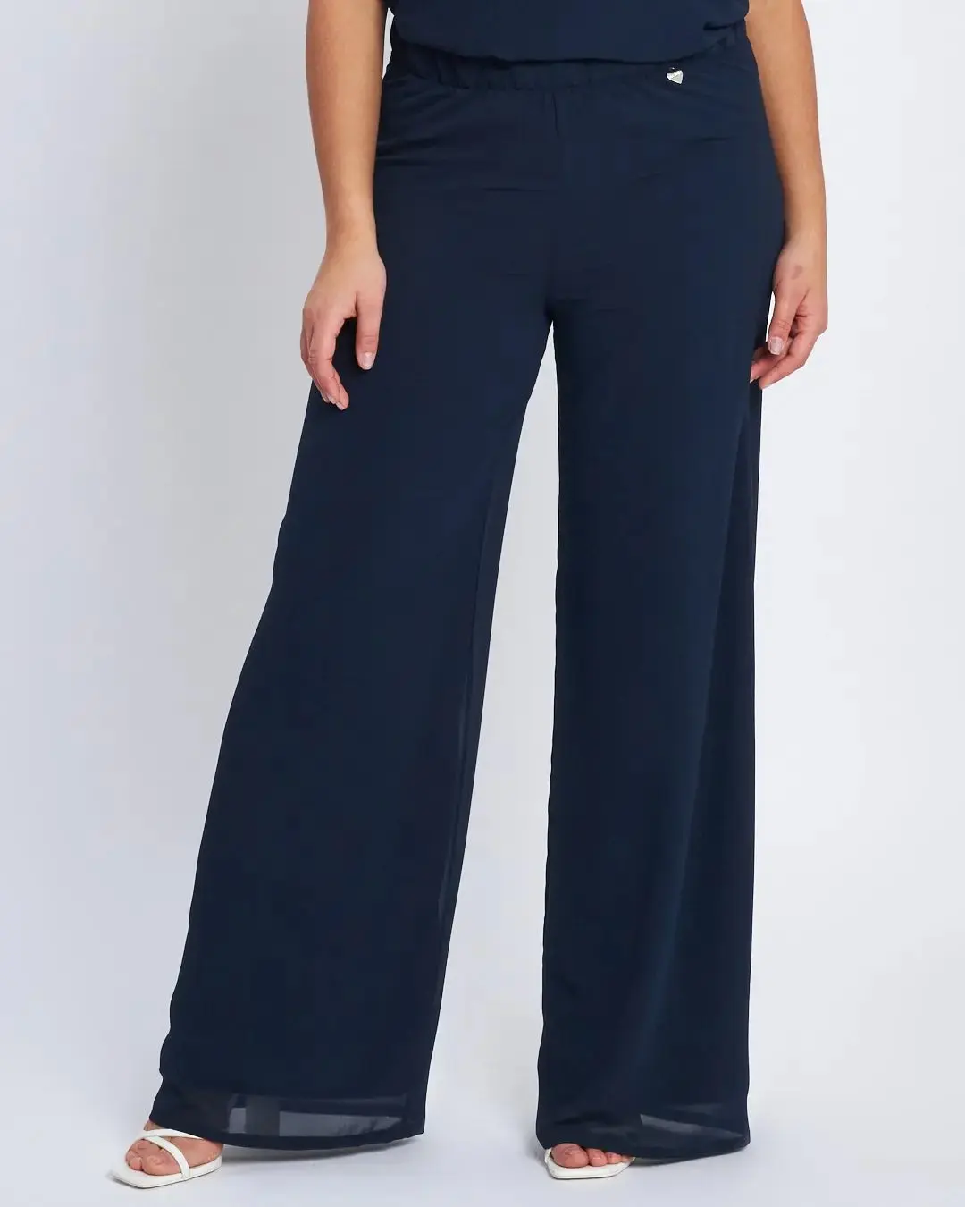 Pantalone ampio con bustino elastico BLU - Image 2