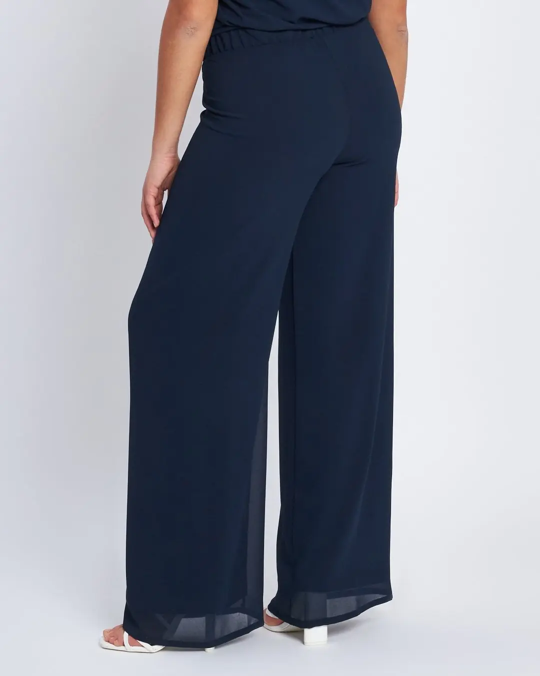 Pantalone ampio con bustino elastico BLU - Image 3