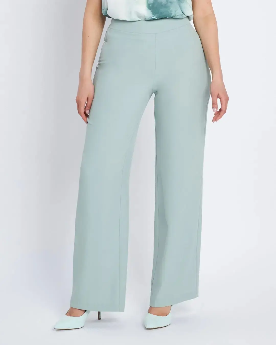 Pantalone palazzo in cady con bustino elastico ALOE - Image 2
