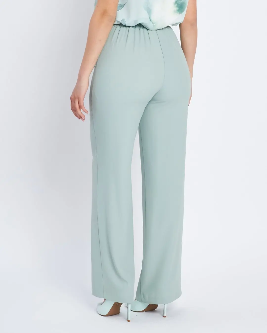 Pantalone palazzo in cady con bustino elastico ALOE - Image 3