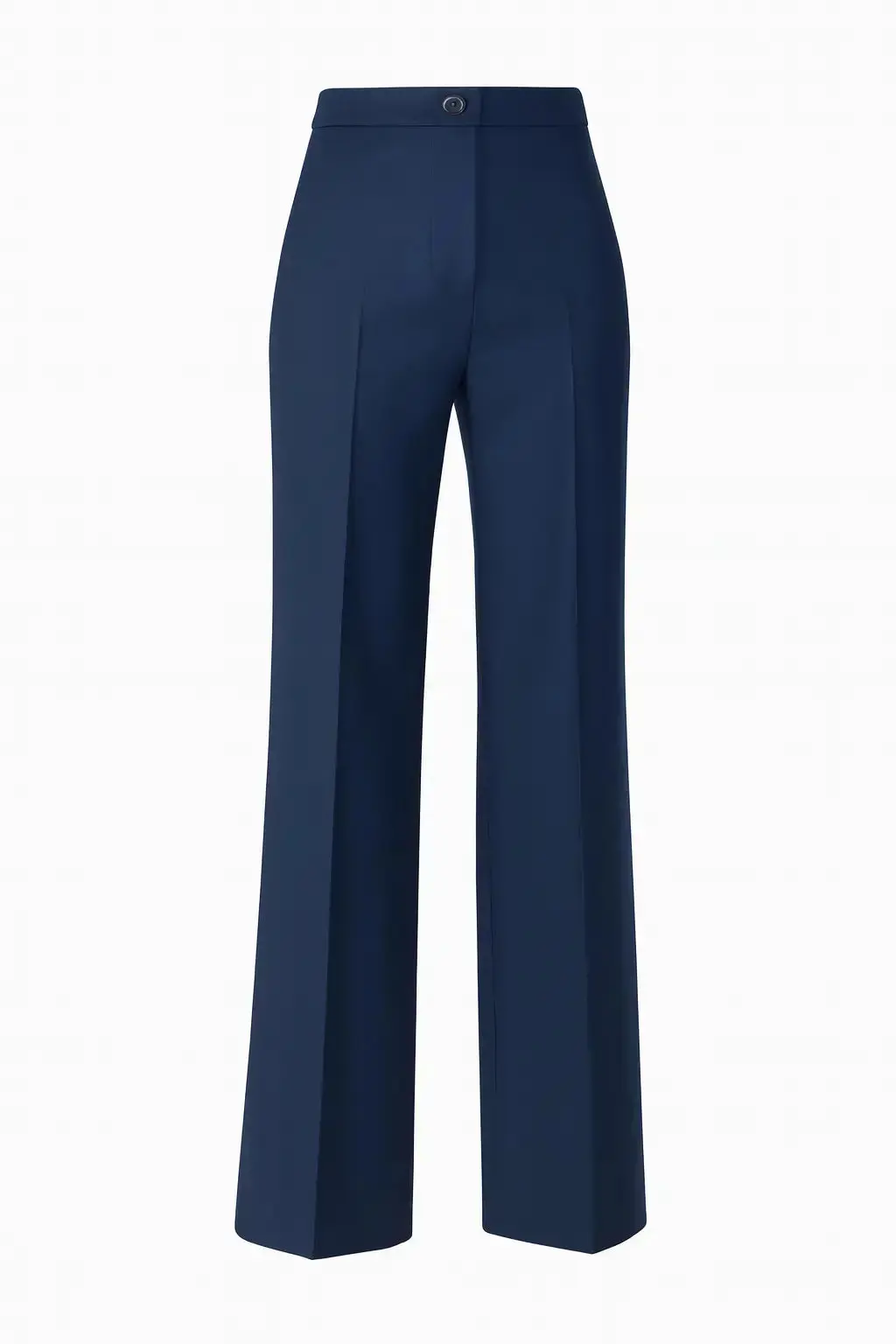 Pantalone flare con zip e bottone in punto milano di viscosa