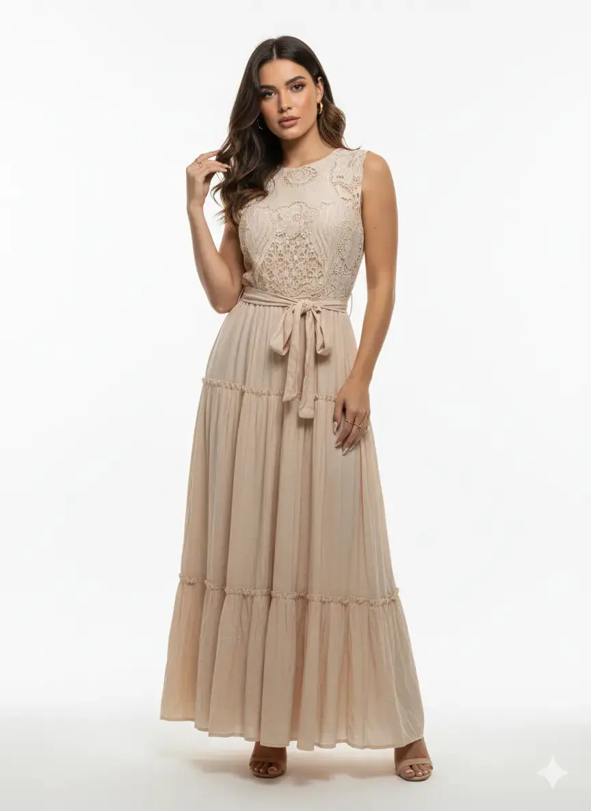 Abito midi in pizzo - Image 3