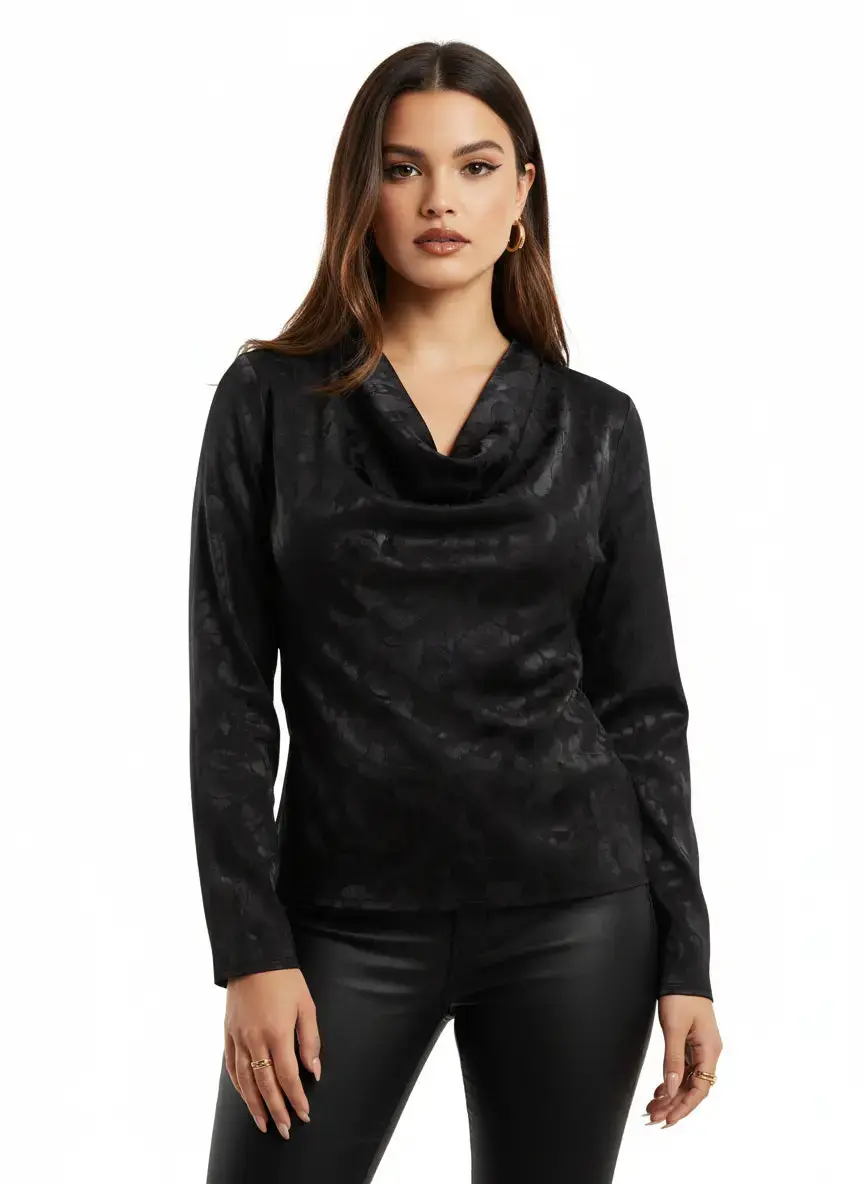 Blusa con collo morbido - Image 3