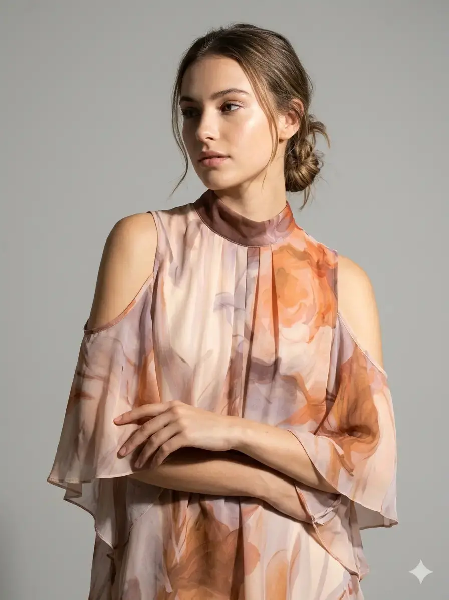 Blusa fantasia con spalle scoperte - Image 4