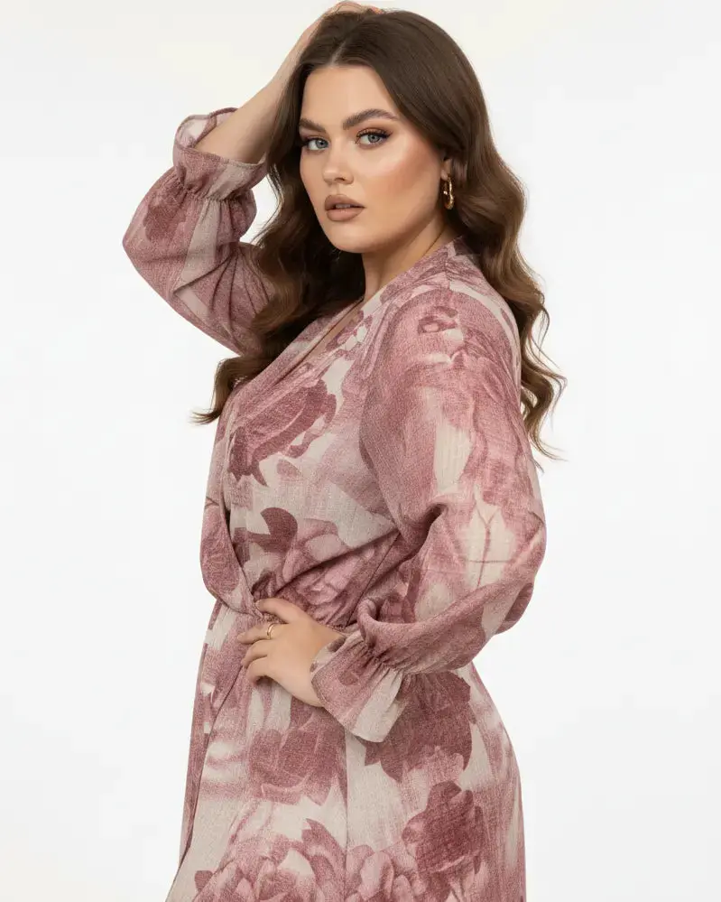 Blusa fantasia con taglio in vita - Image 4