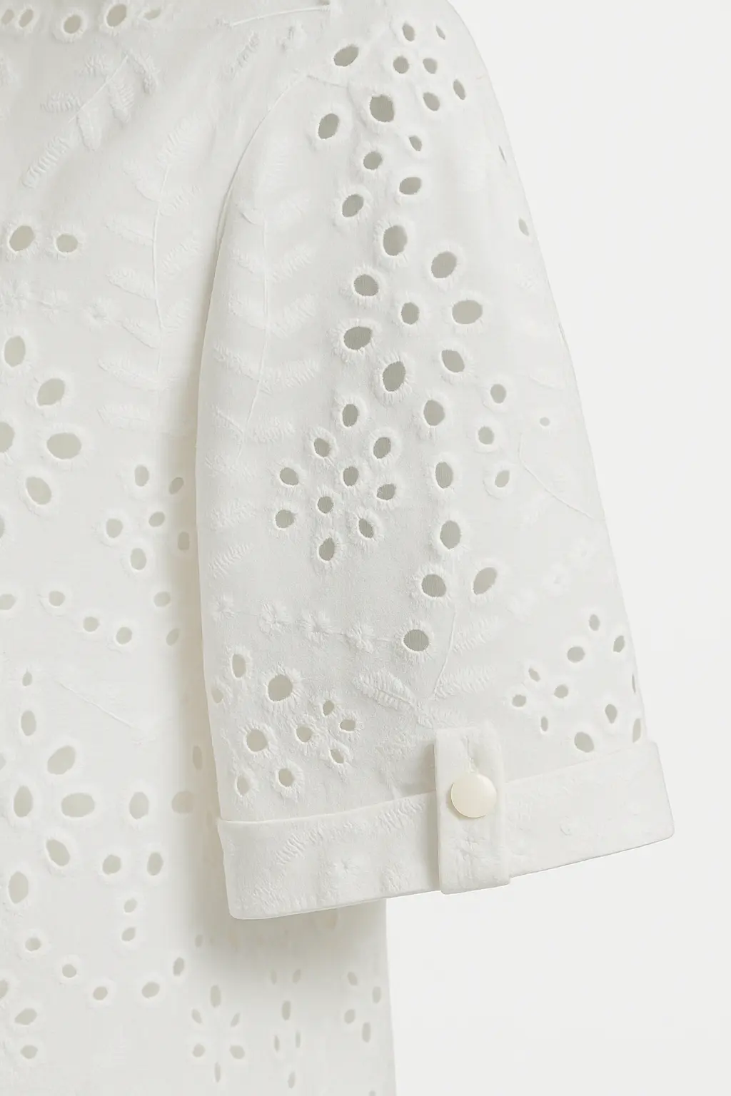 Blusa girocollo a mezza manica con risvolto - Image 5