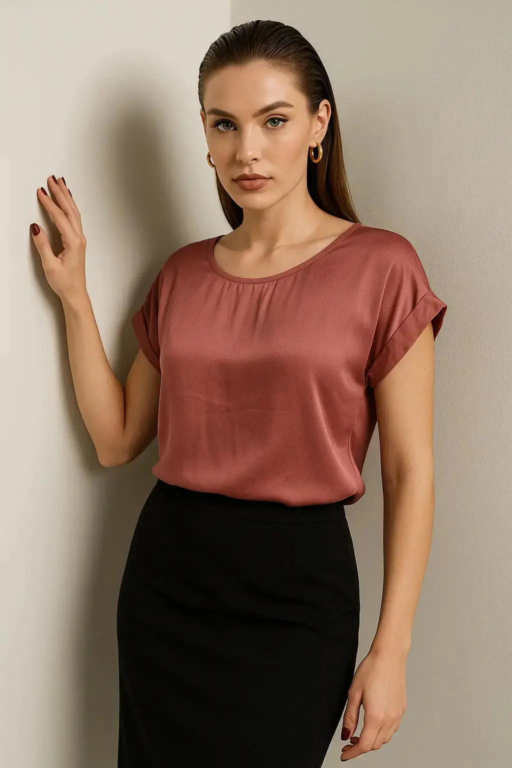 Blusa mezza manica girocollo MALVA - Image 2