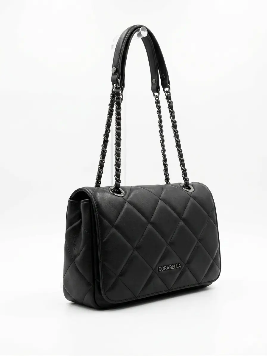 Borsa a Tracolla Matelassé con Catena Intrecciata - Image 4