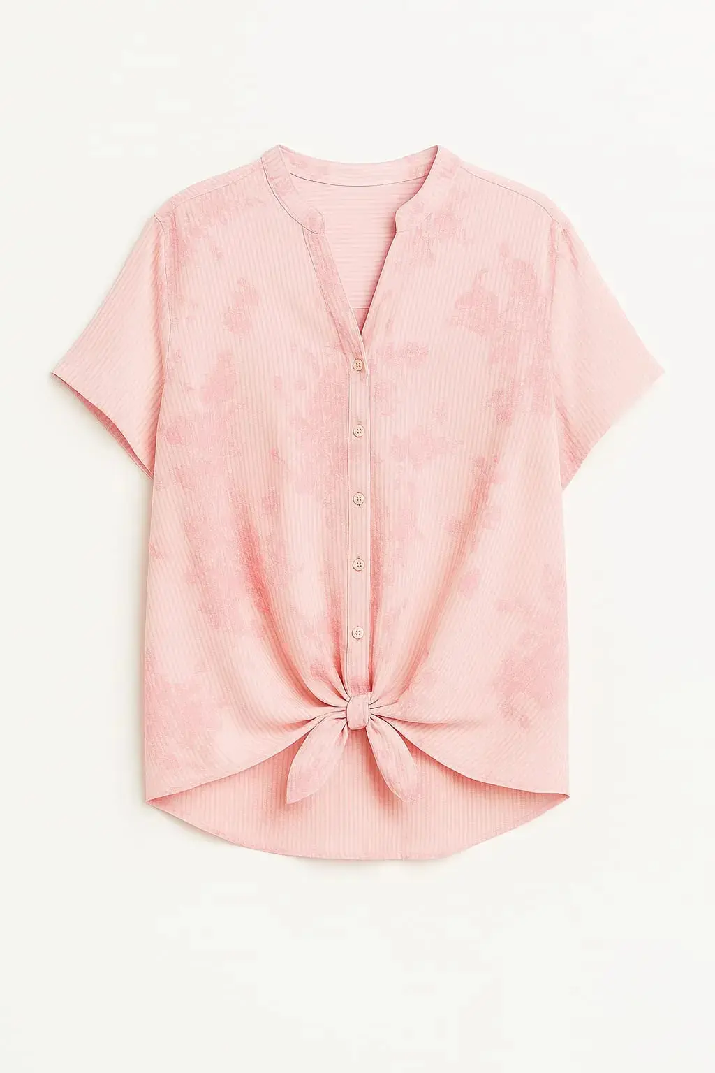 Camicia con manica kimono , abbottonatura e nodo frontali - Image 9