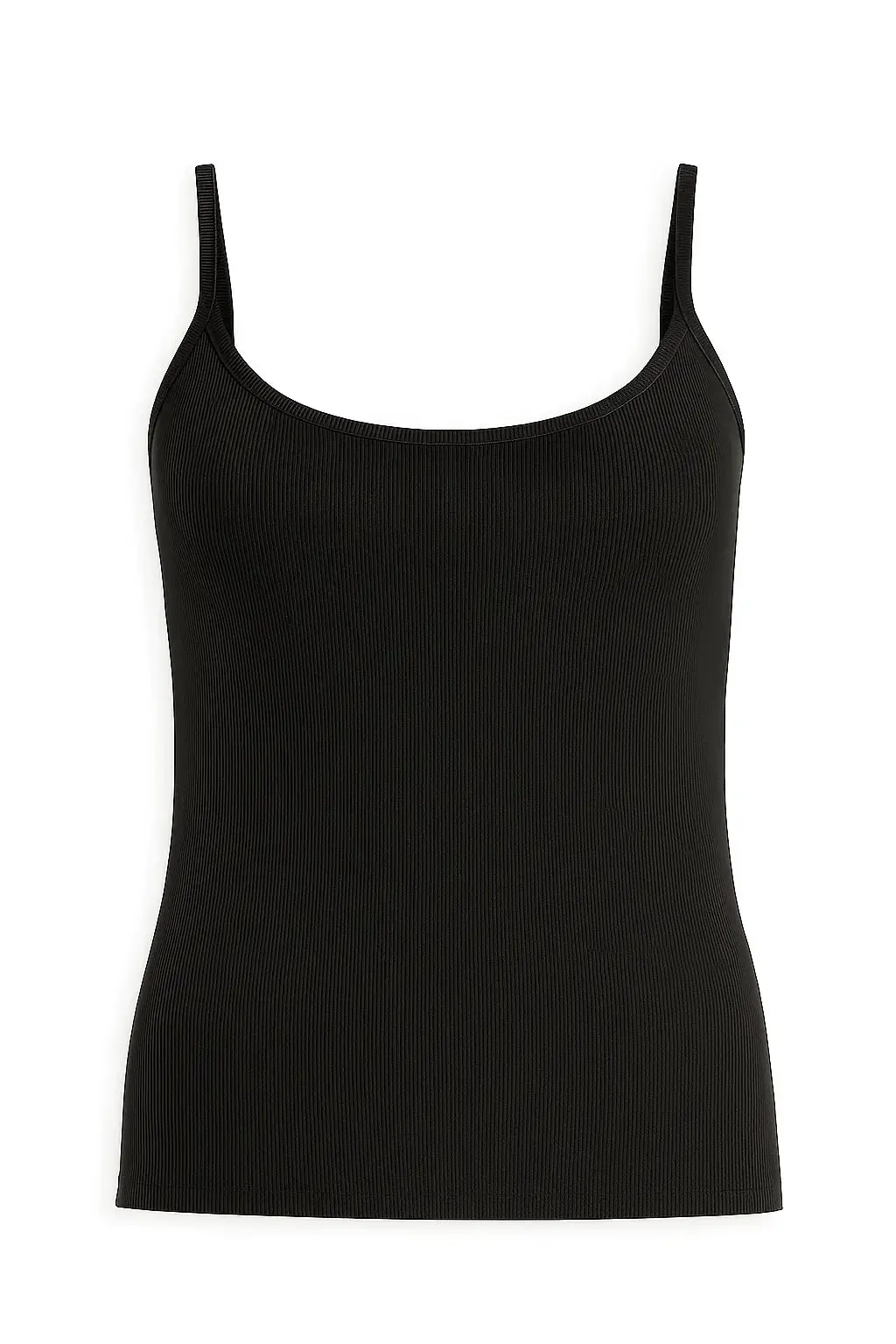 Canotta slim fit a bretelline in costina - Image 5