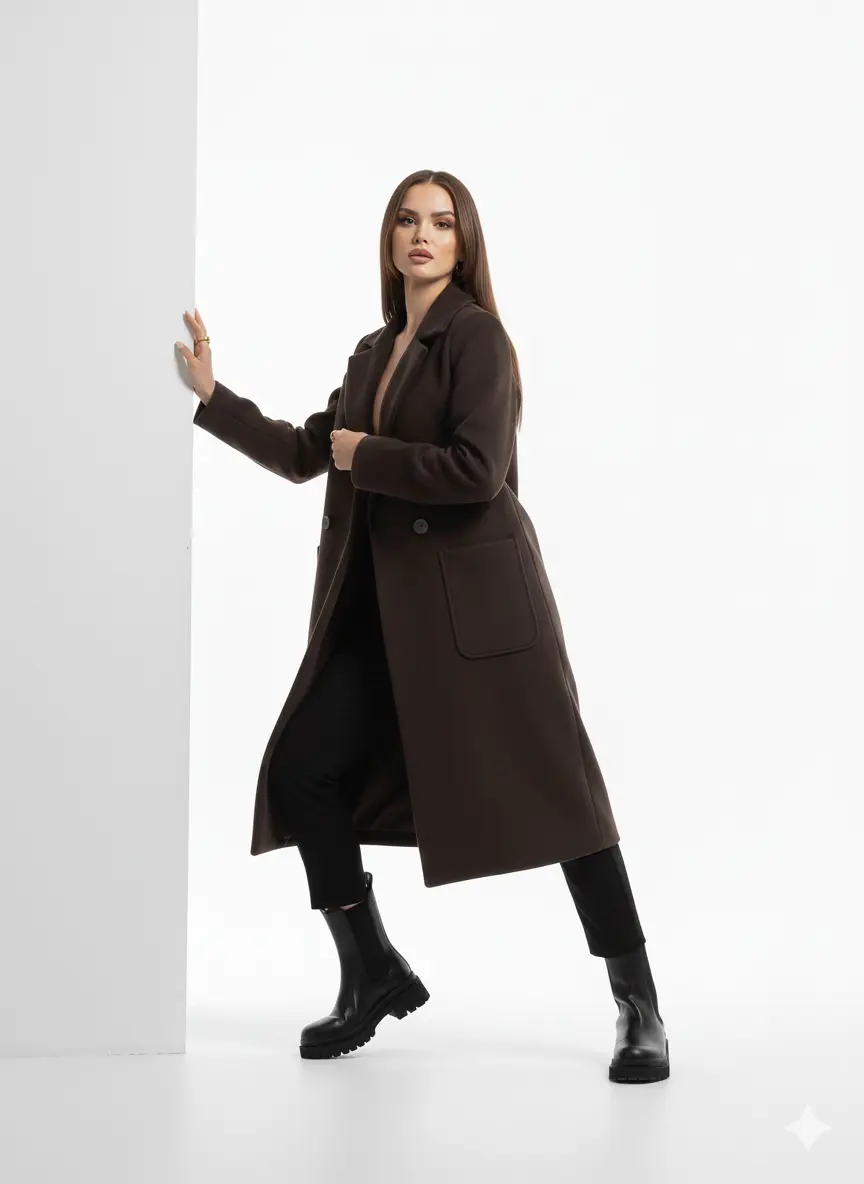 Cappotto lungo con tasche - Image 5