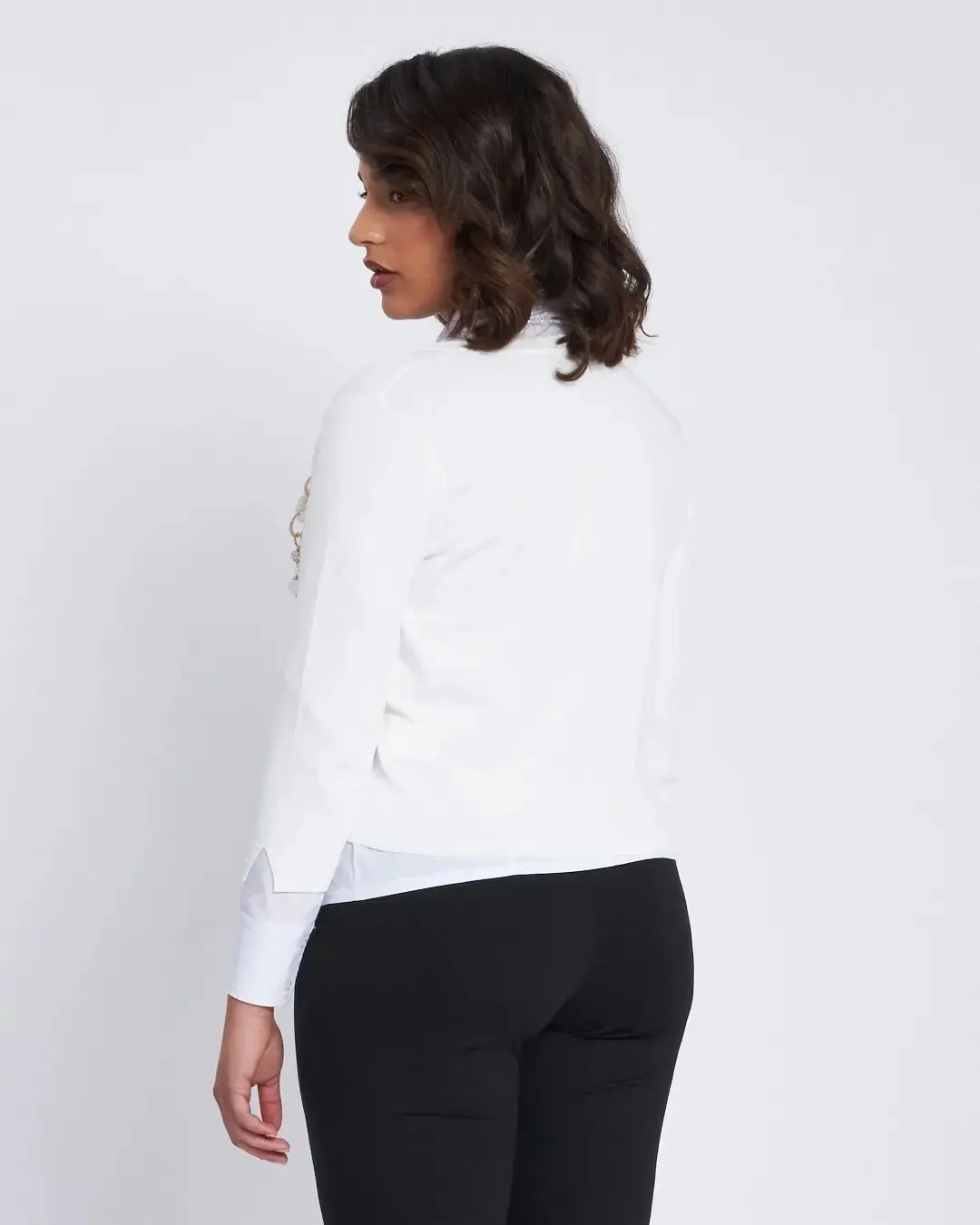 Cardigan con bottone gioiello - Image 12