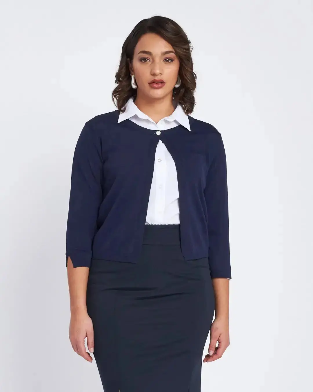 Cardigan con bottone gioiello - Image 4