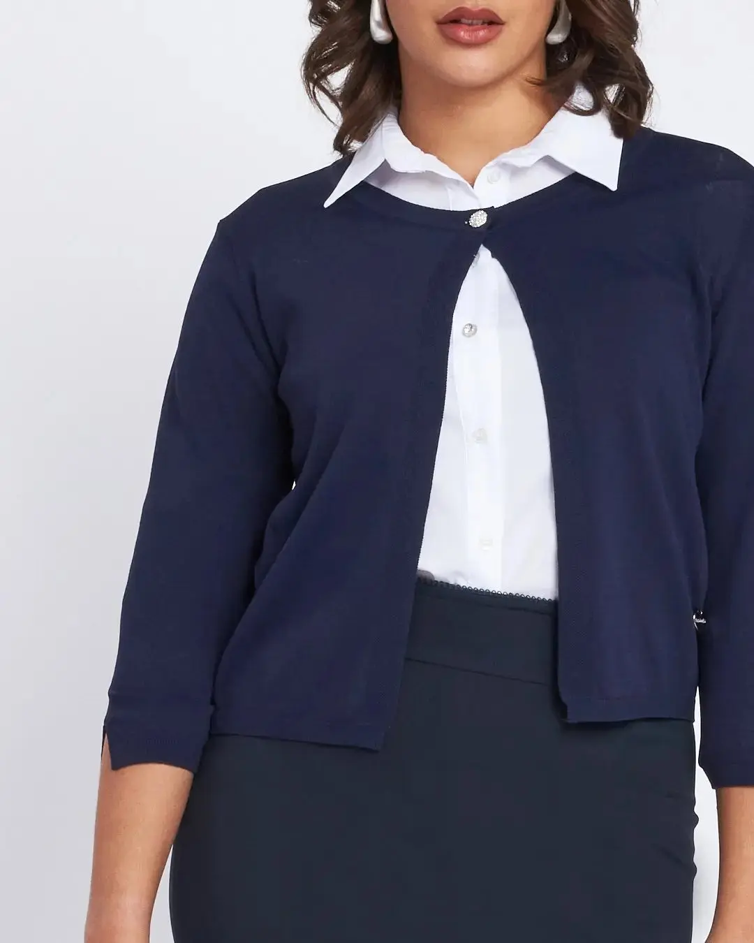 Cardigan con bottone gioiello - Image 5