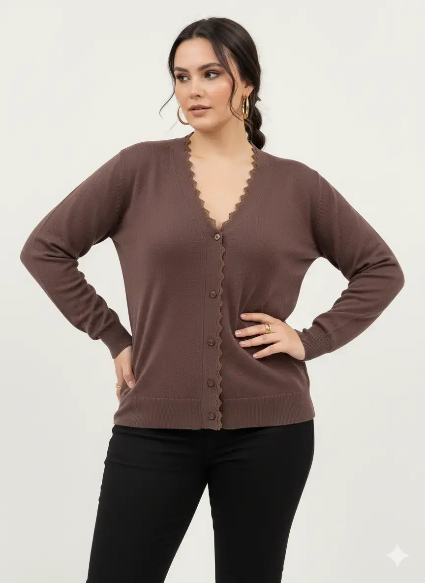 Cardigan con profilo lurex - Image 2
