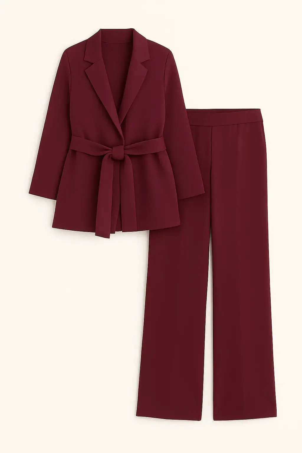 Completo spolvero con spalline interne e pantalone palazzo con bustino elastico