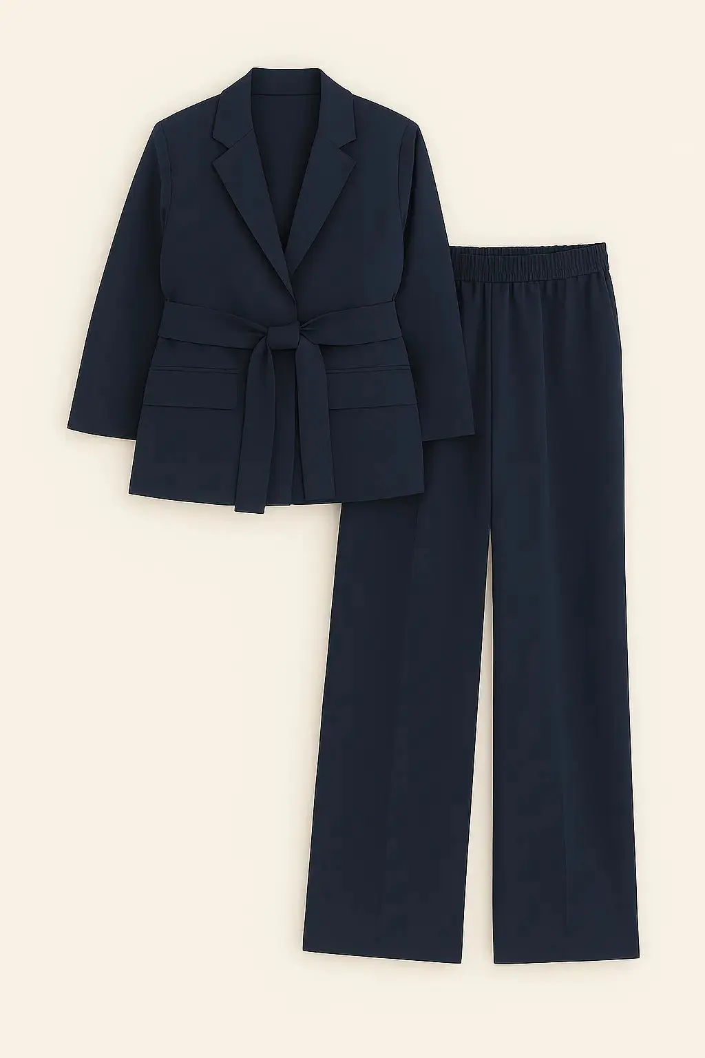 Completo spolvero con spalline interne e pantalone palazzo con bustino elastico - Image 11