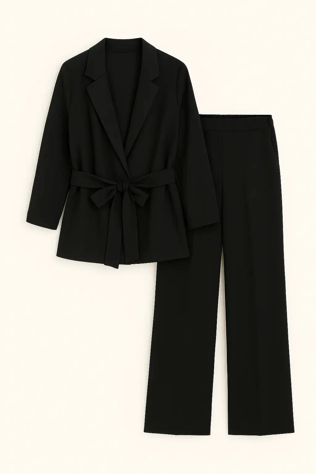 Completo spolvero con spalline interne e pantalone palazzo con bustino elastico - Image 5