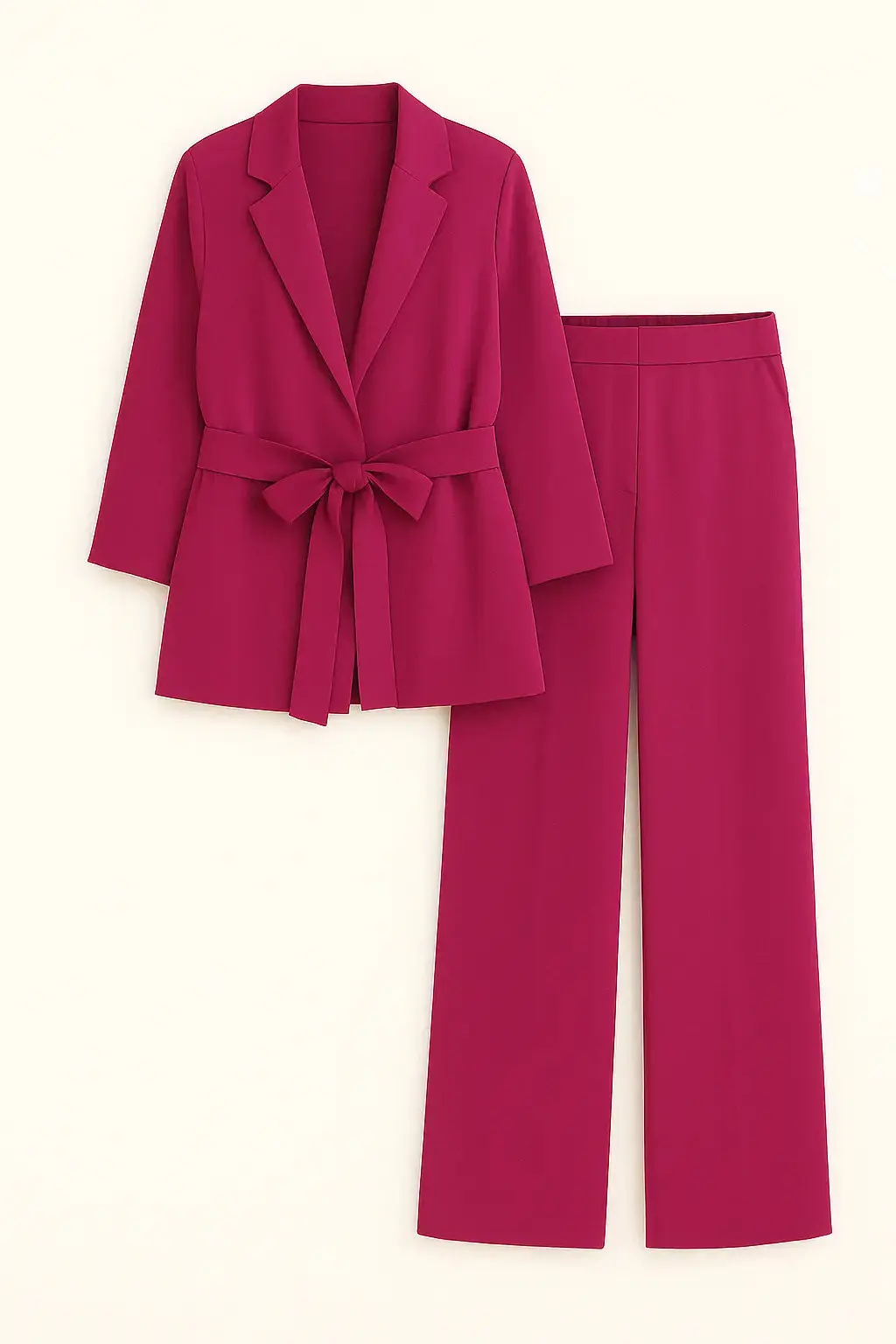 Completo spolvero con spalline interne e pantalone palazzo con bustino elastico - Image 6