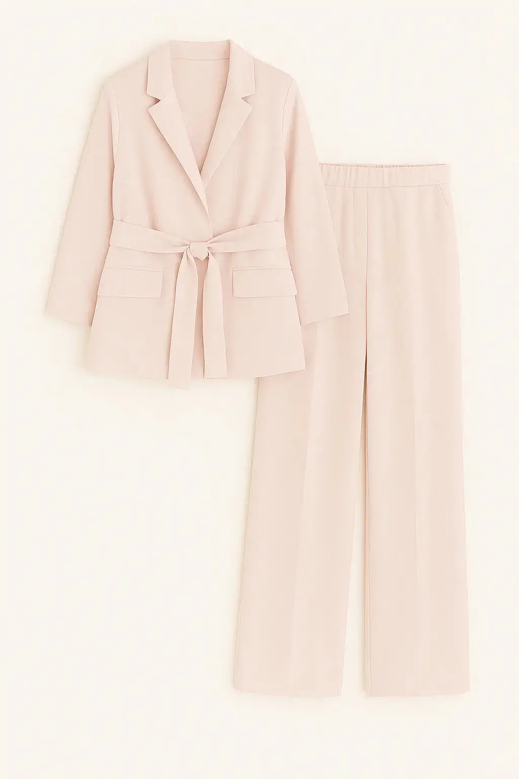 Completo spolvero con spalline interne e pantalone palazzo con bustino elastico - Image 7