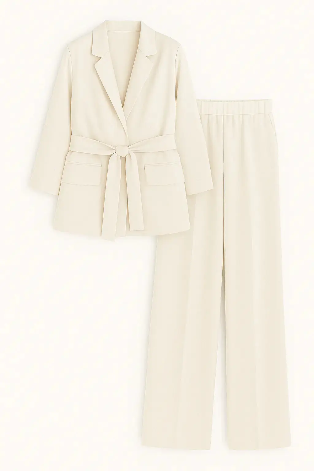 Completo spolvero con spalline interne e pantalone palazzo con bustino elastico - Image 8