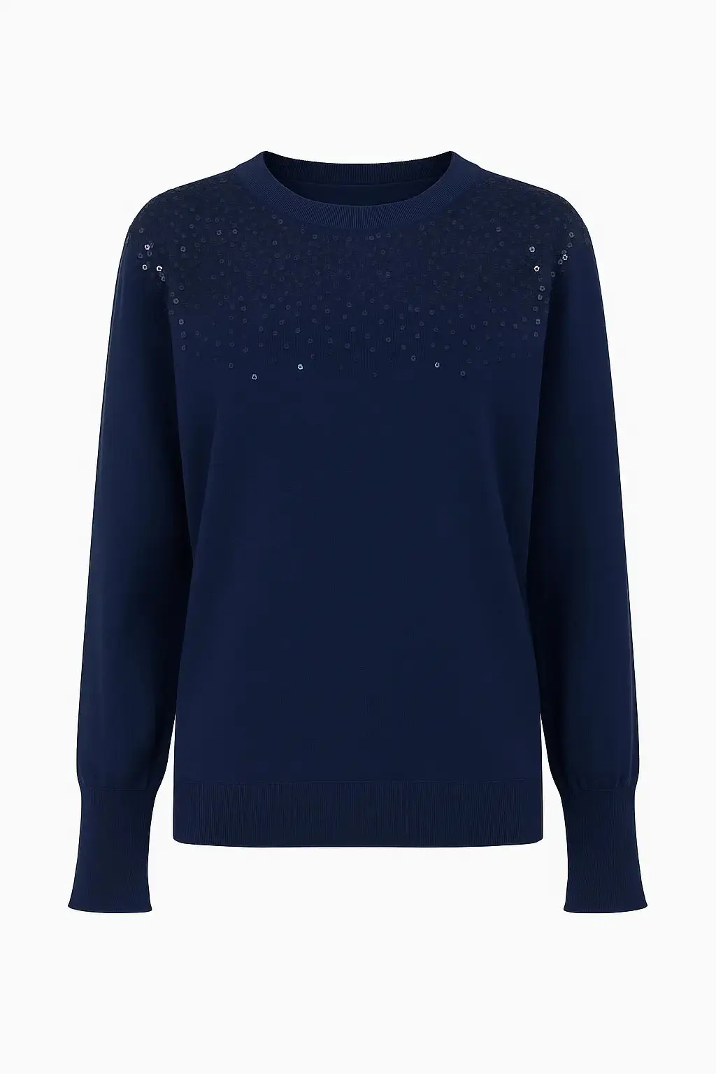 Girocollo con applicazione di paillettes