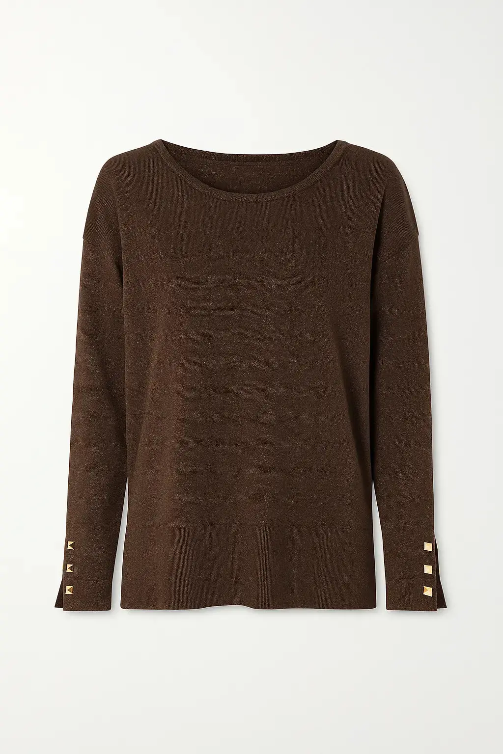 Girocollo in lurex con borchie