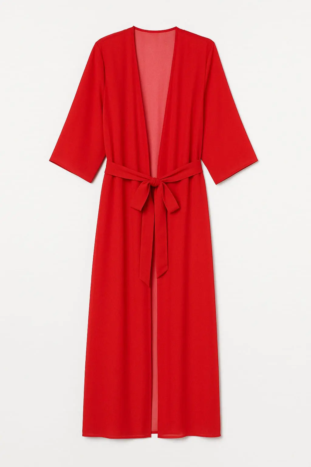 Kimono copricostume in georgette con fusciacca - Image 4