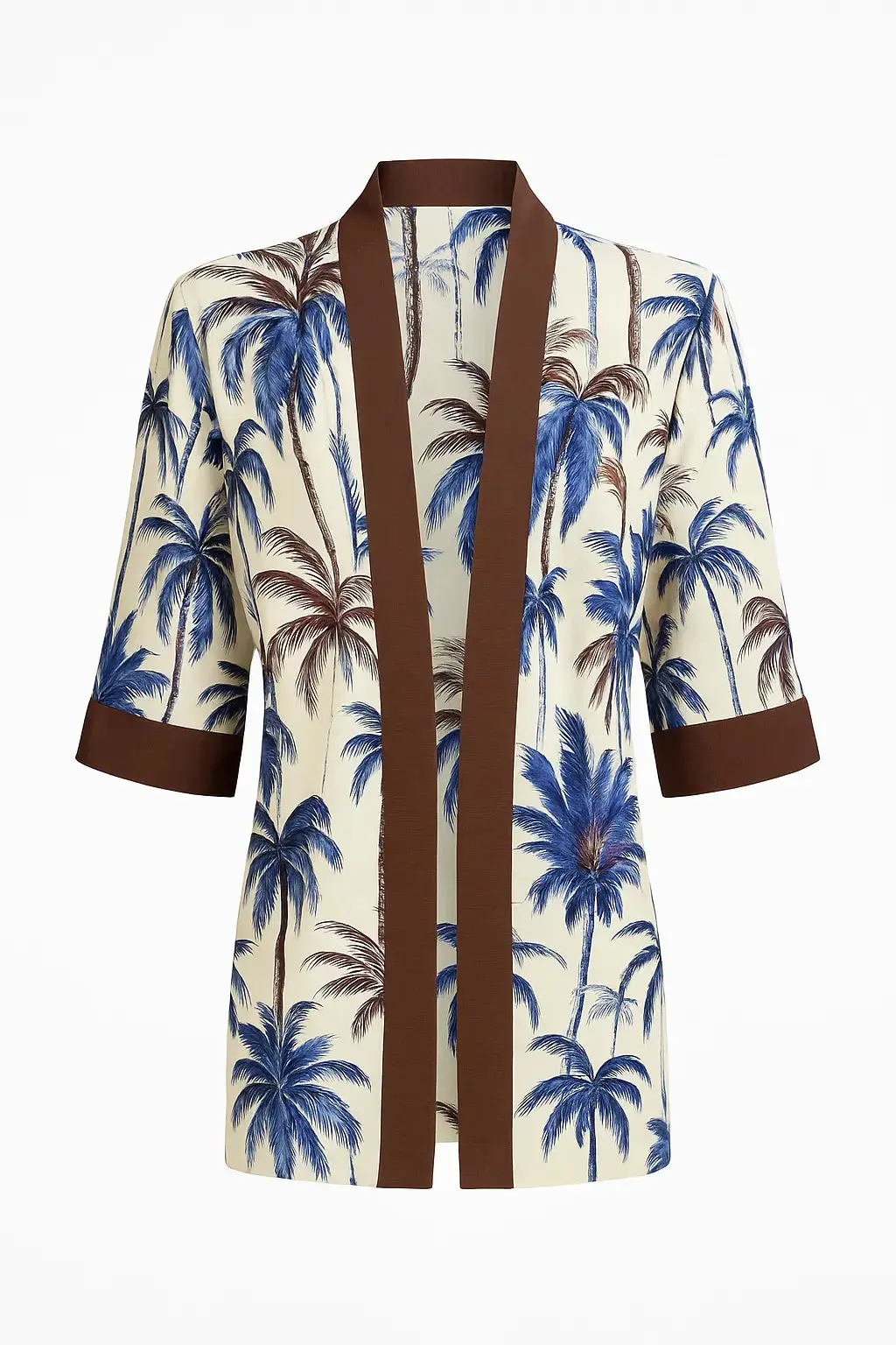 Kimono in fantasia jungle con fusciacca - Image 3
