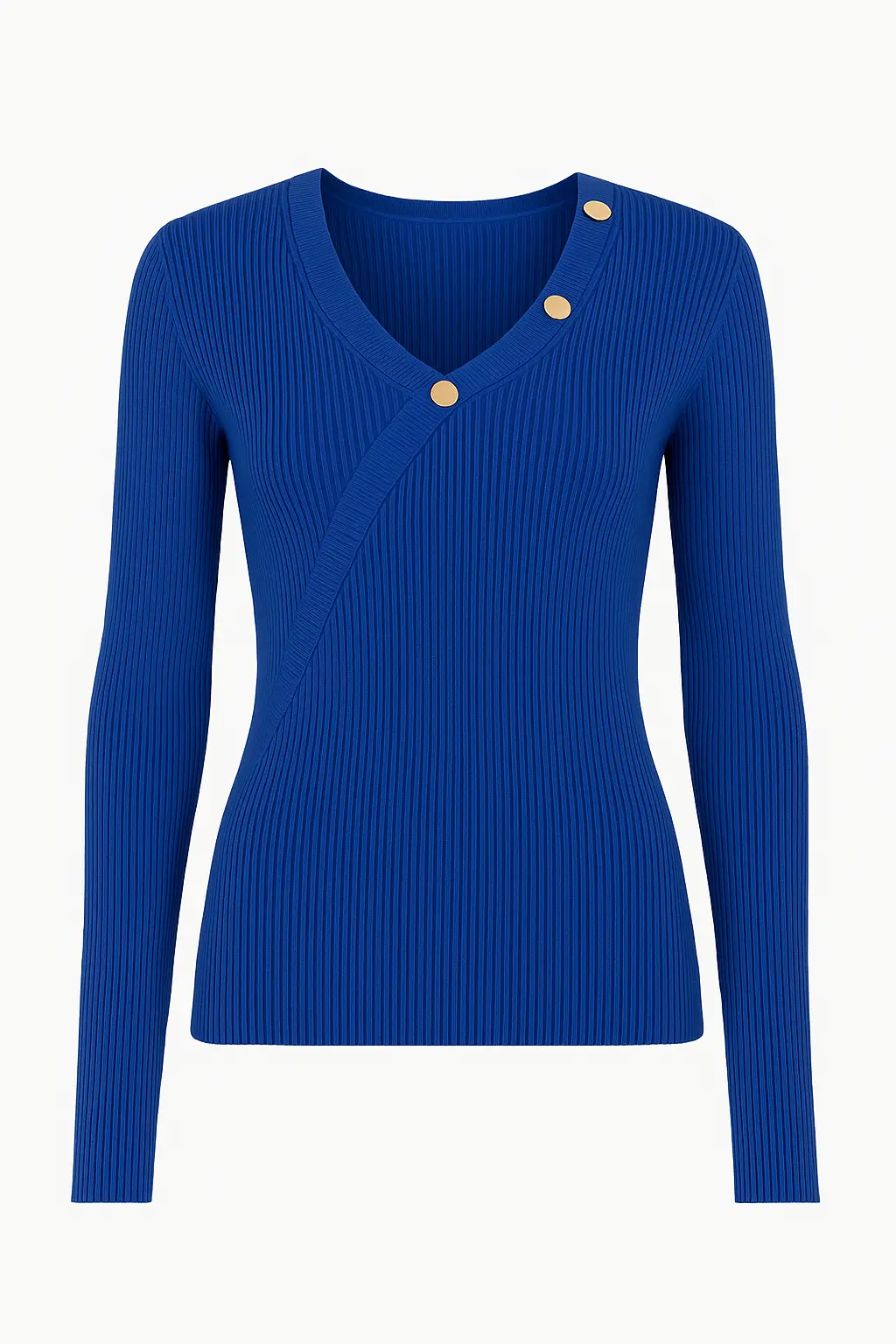 Maglia a costine con bottoni decorativi - Image 6