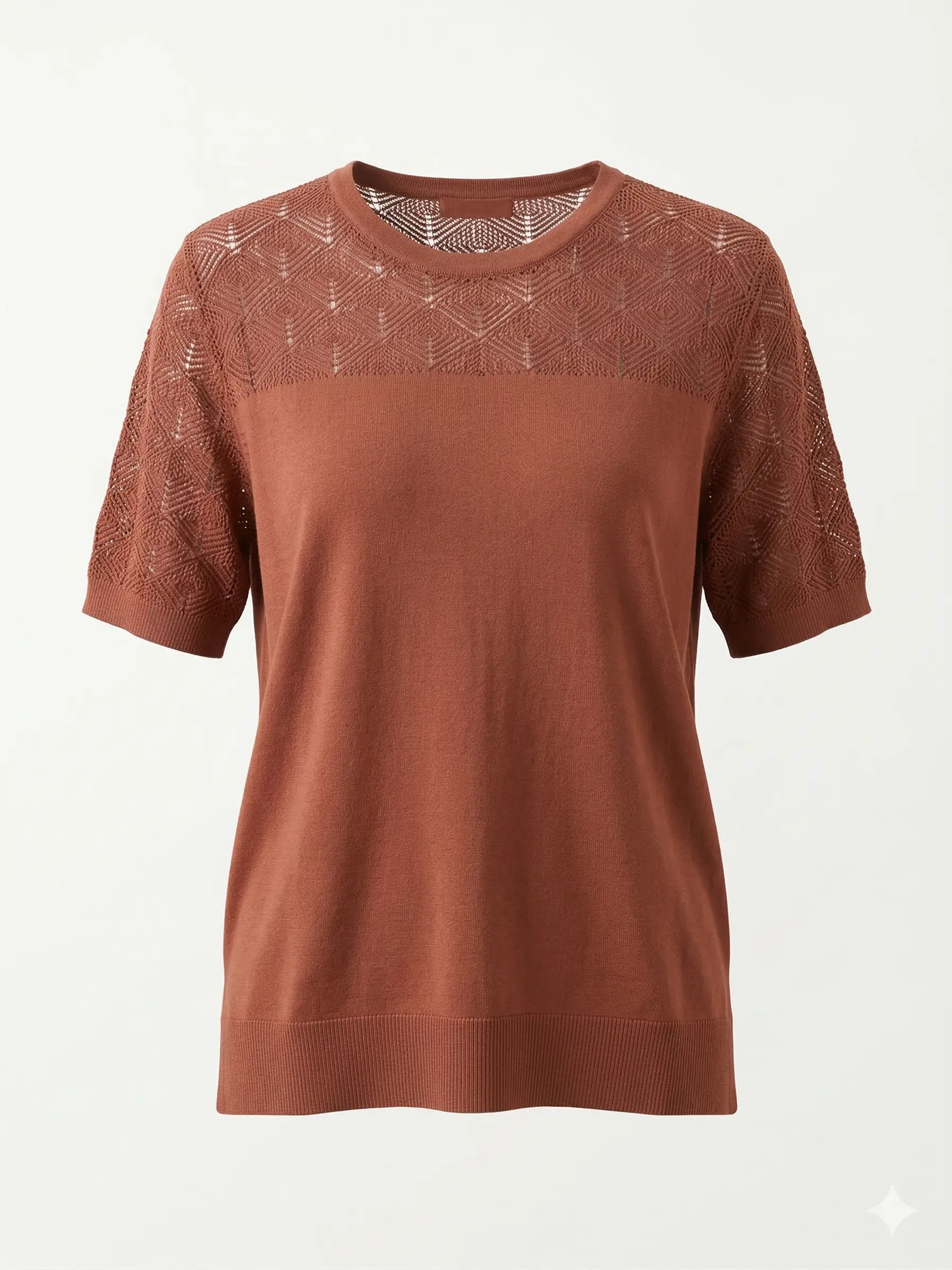 Maglia con girocollo traforato - Image 2