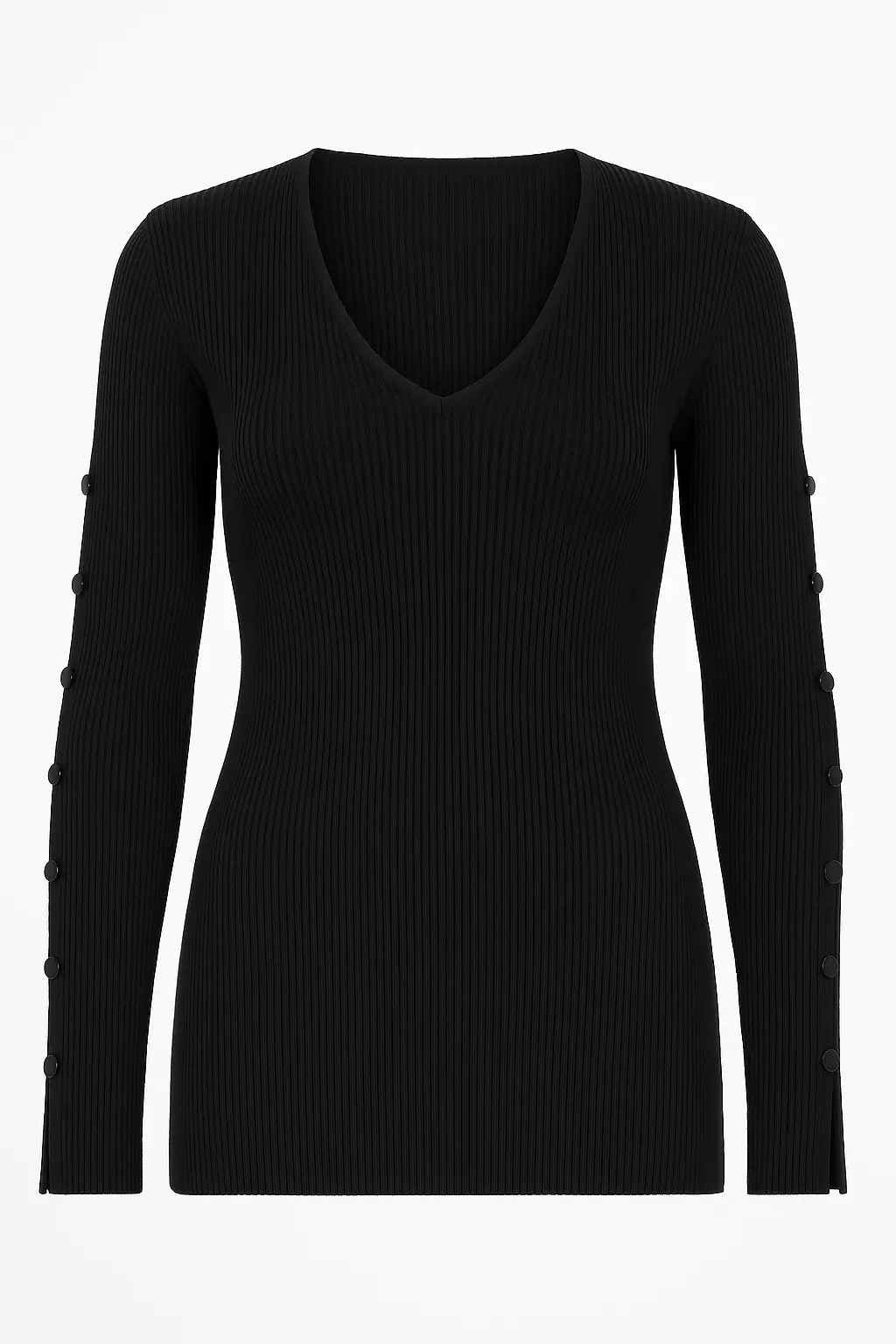 Maglia con scollo a V e bottoni decorativi - Image 10