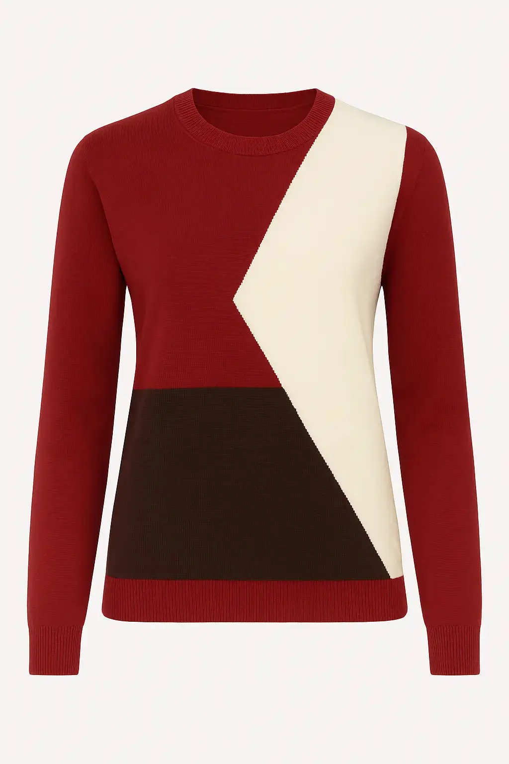 Maglia girocollo color block