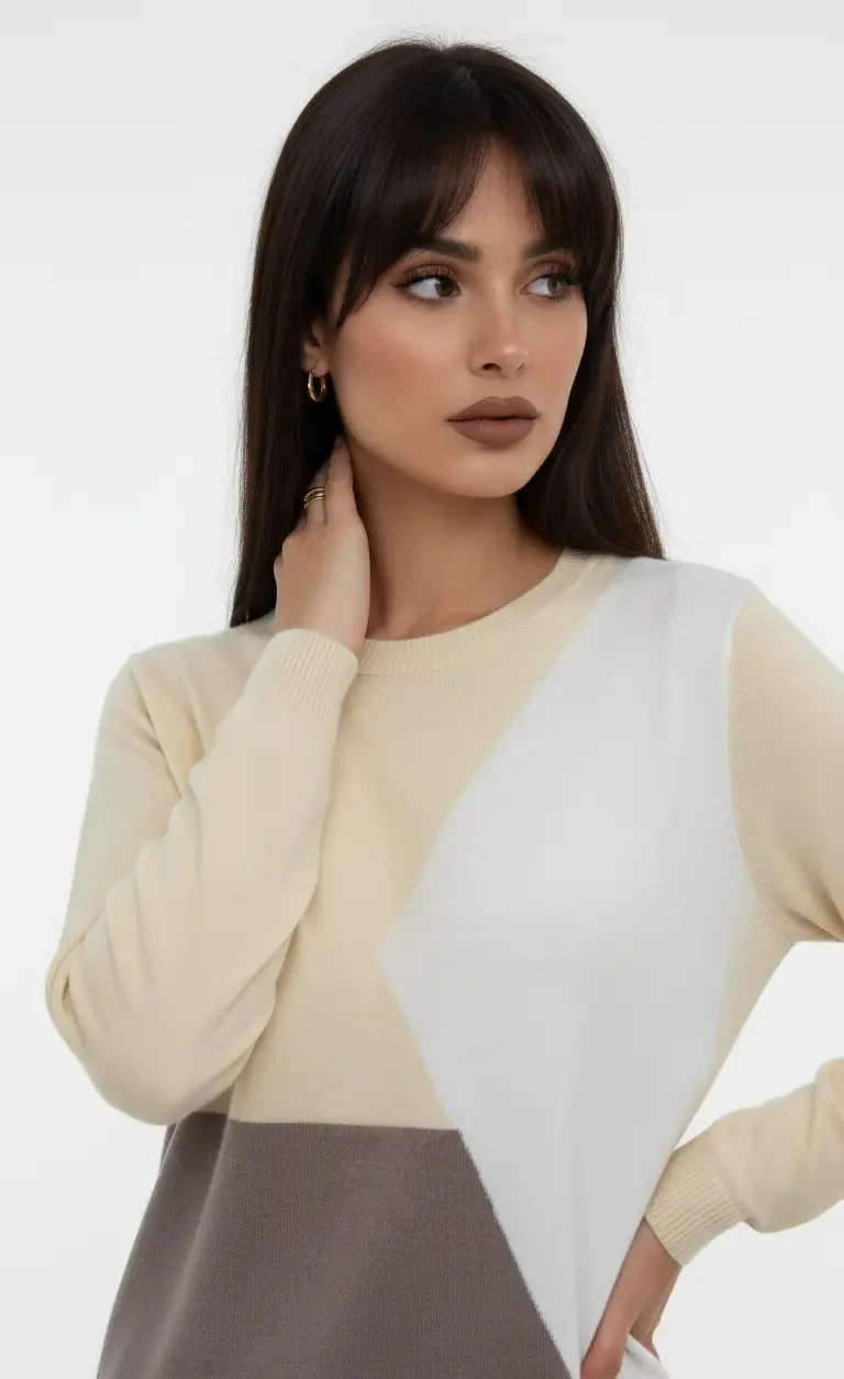 Maglia girocollo color block - Image 7