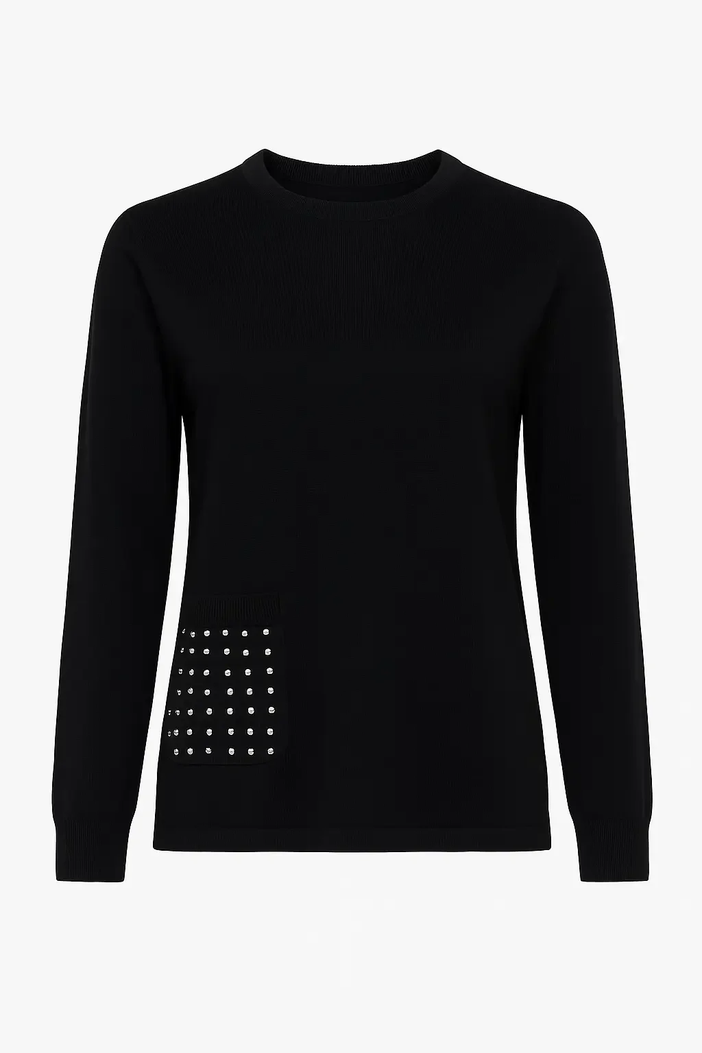 Maglia girocollo con dettagli in strass - Image 5