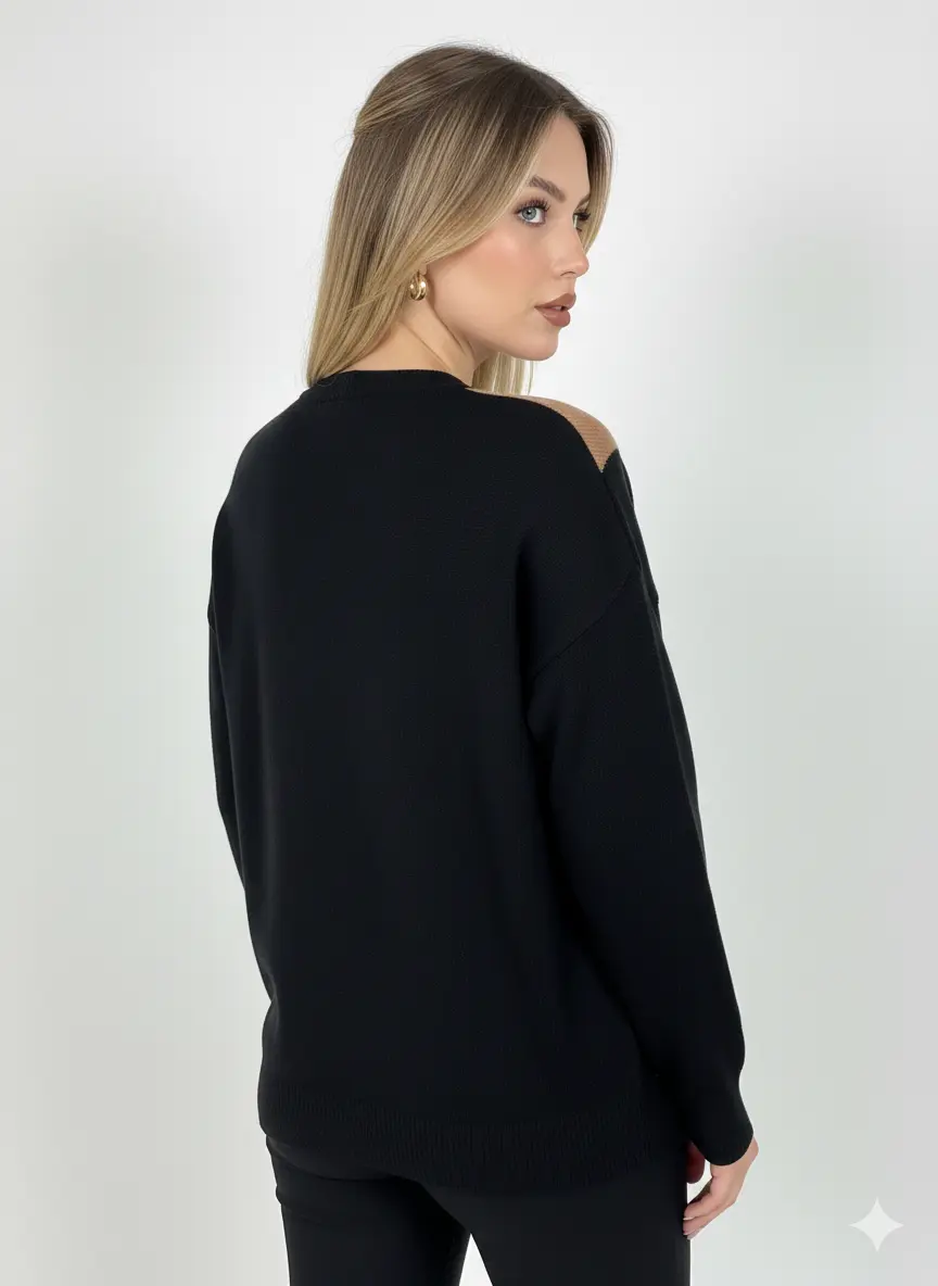 Maglia girocollo con rombi - Image 7
