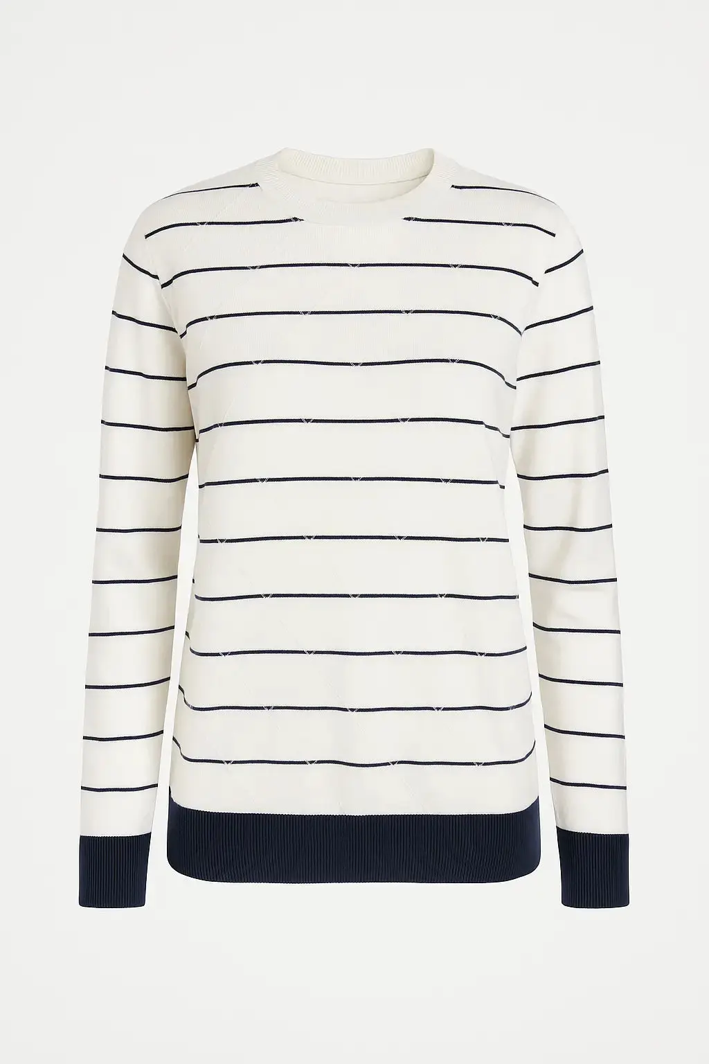Maglia girocollo con rombi a rilievo