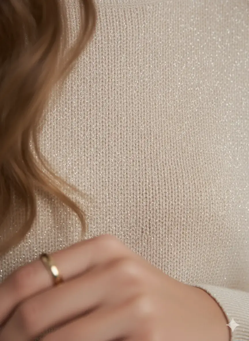 Maglia girocollo in lurex - Image 3