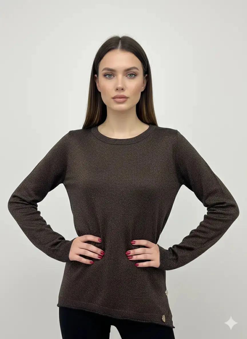 Maglia girocollo in lurex - Image 6
