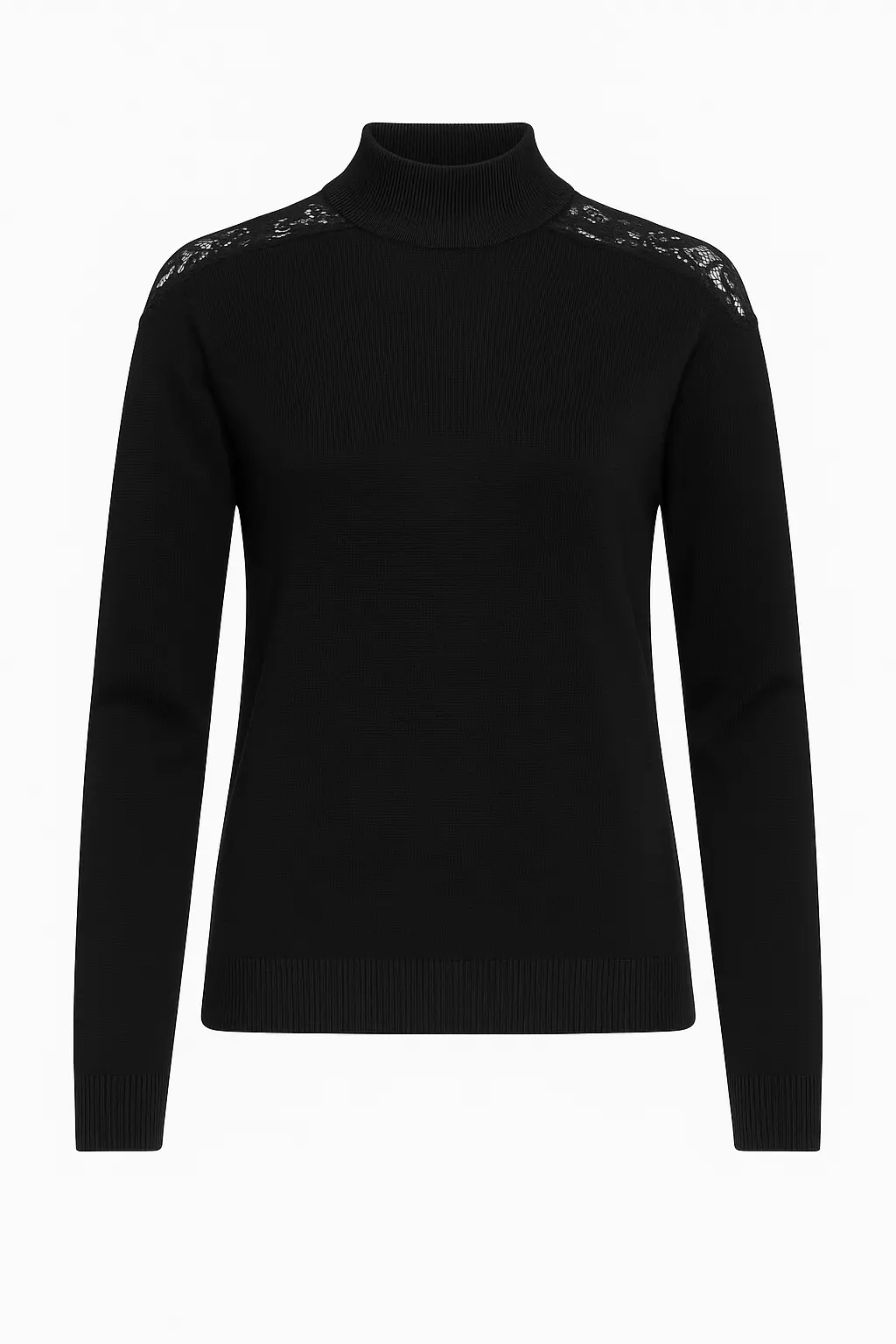 Maglia lupetto con applicazione in pizzo - Image 5