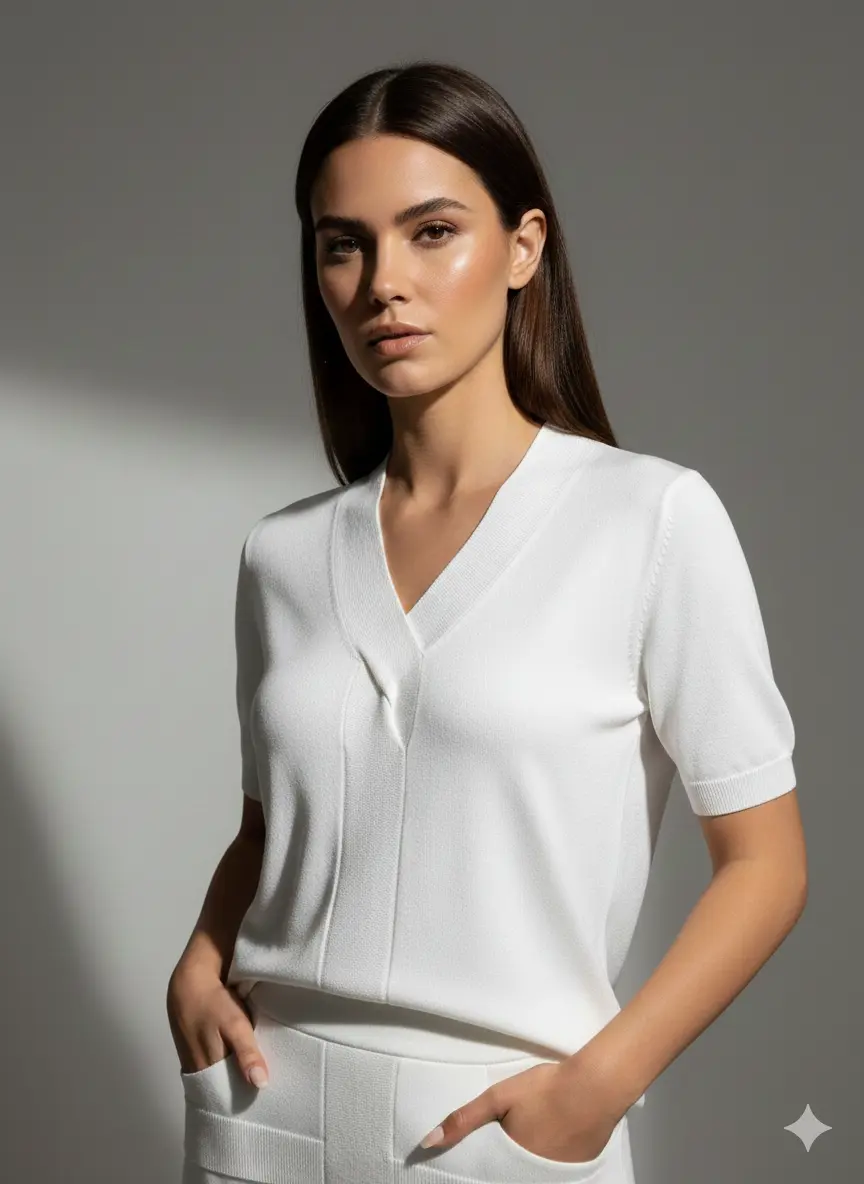 Maglia scollo a V - Image 3